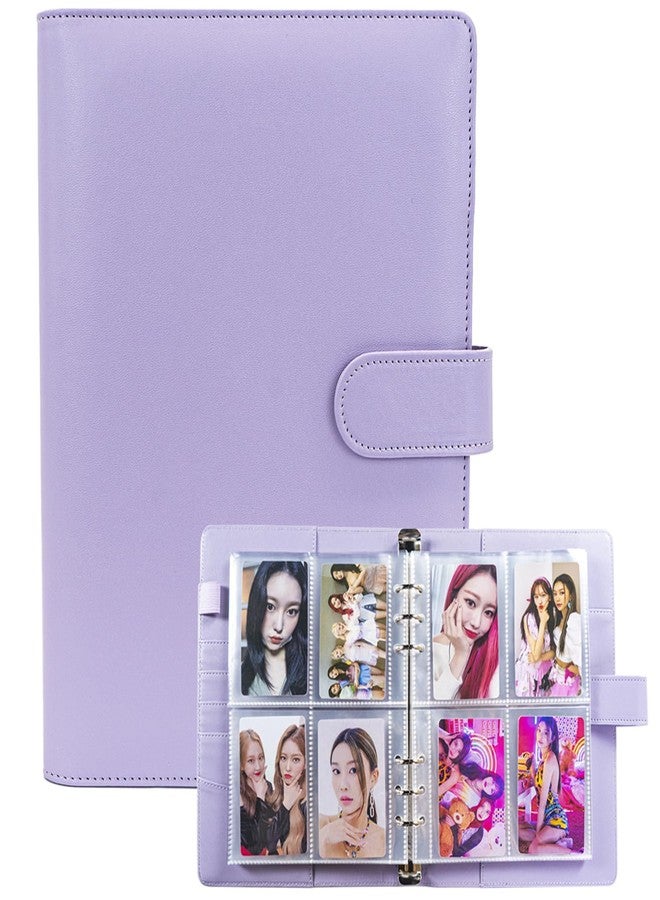 WITHYU A5 Kpop Photocard Binder with 30 Pack 4-Pocket Card Pages, 6 Ring A5 Binder Card Collector Album with 240 Card Slots,PU Leather Binder Cover with Magnetic Buckle Closure for Organizing Trading Card - Image 1